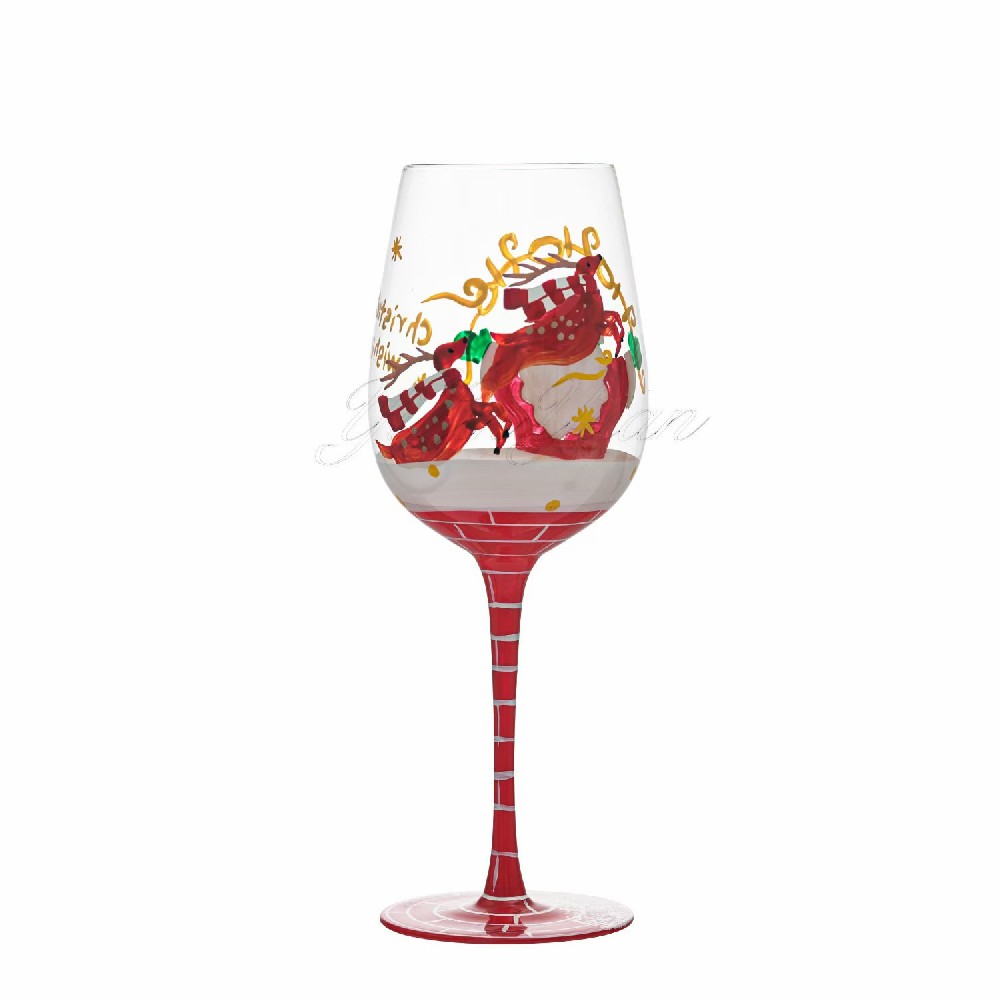 Hand painted glass goblets series
