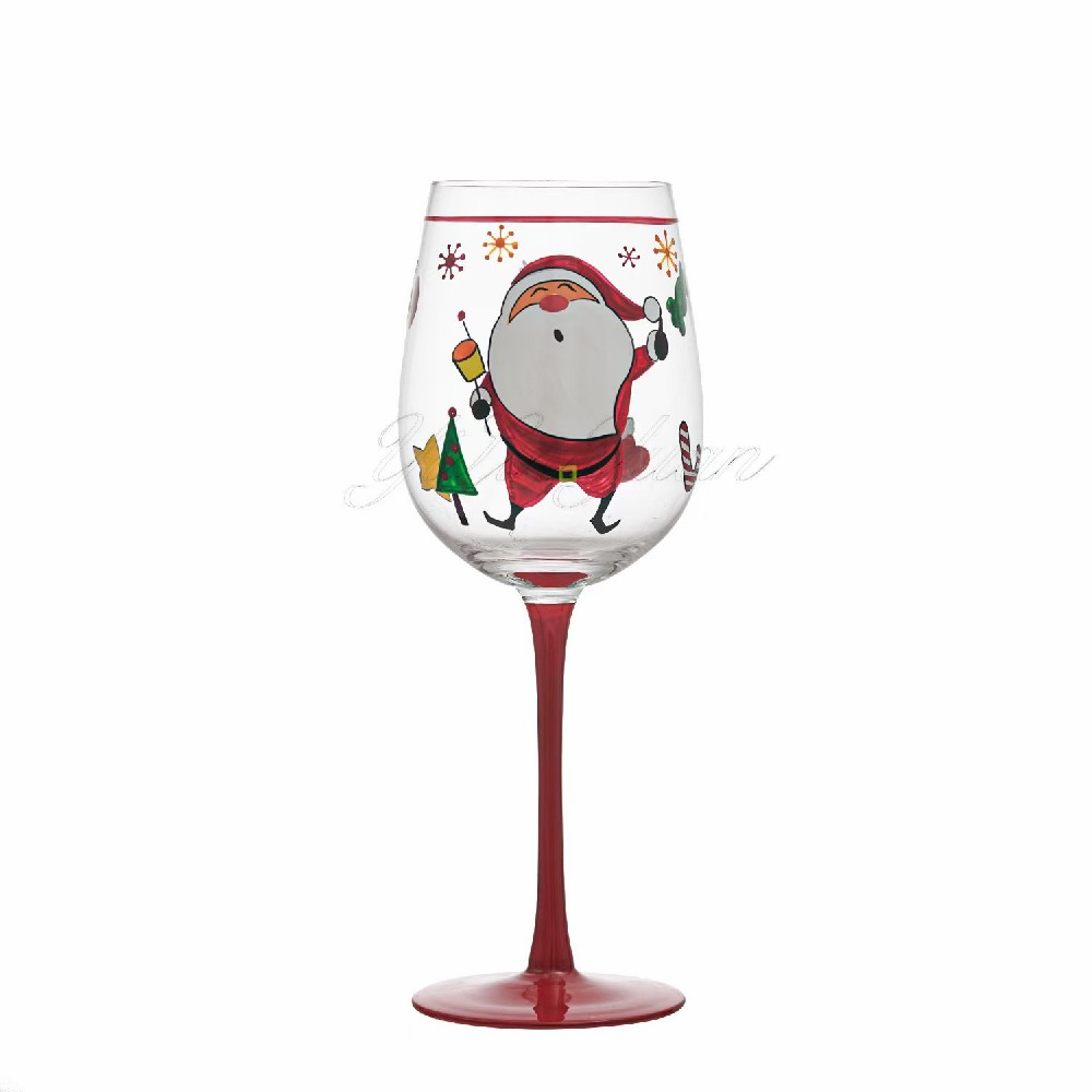 Hand painted glass goblets series