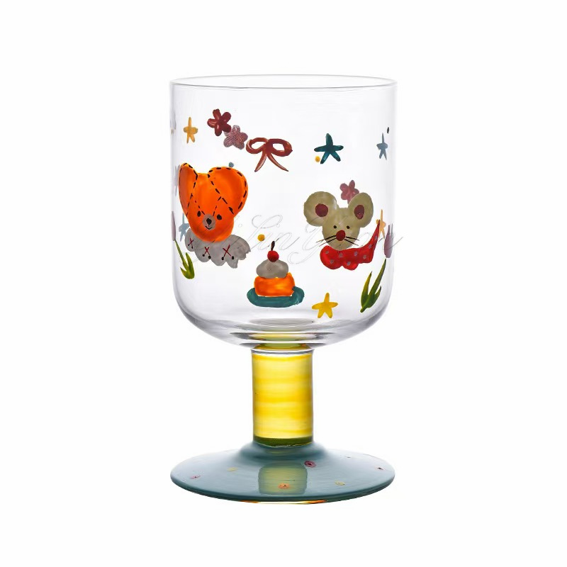 Hand painted glass goblets series