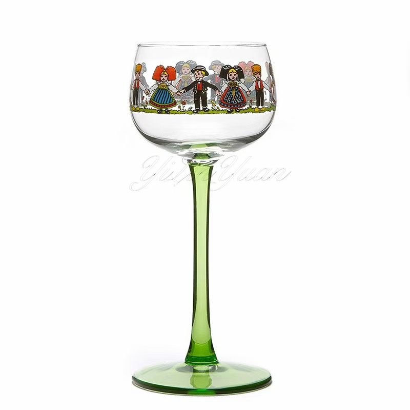 Hand painted glass goblets series