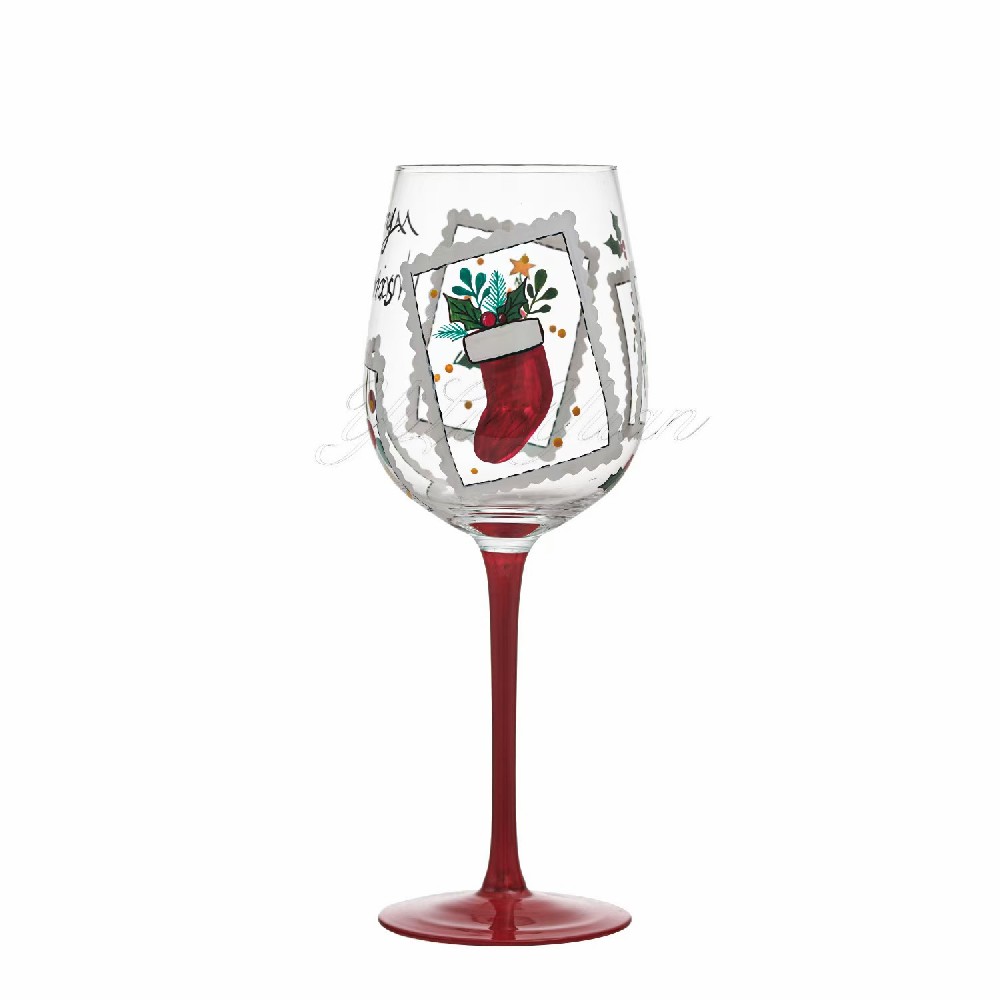 Hand painted glass goblets series
