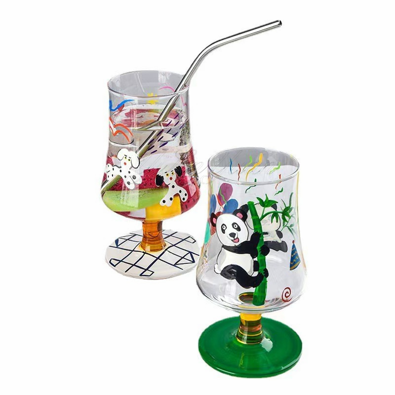 Hand painted glass goblets series