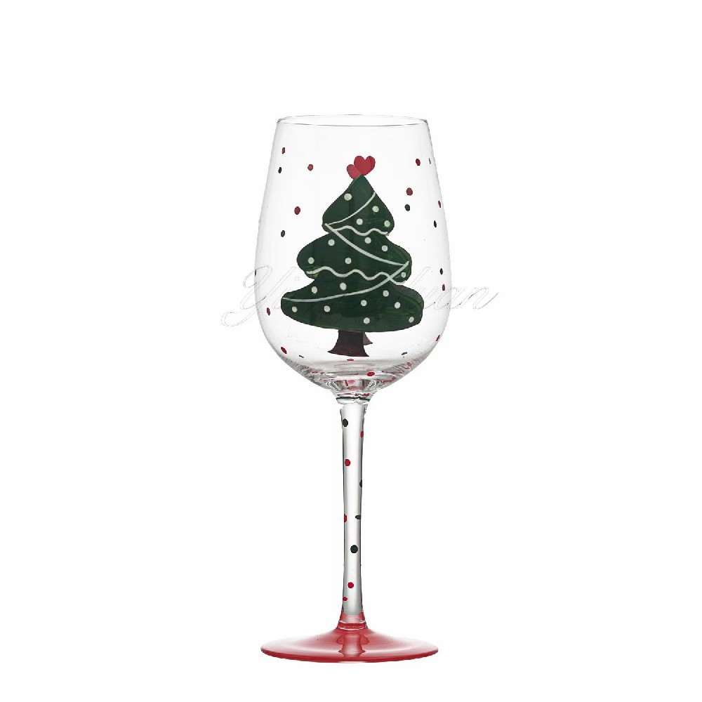Hand painted glass goblets series