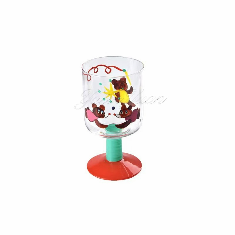 Hand painted glass goblets series
