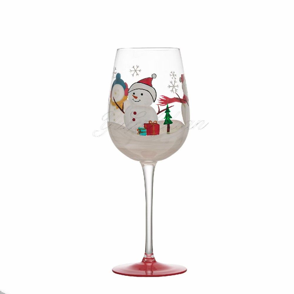 Hand painted glass goblets series