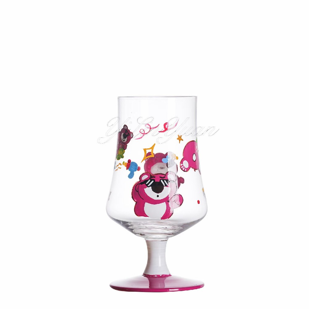 Hand painted glass goblets series