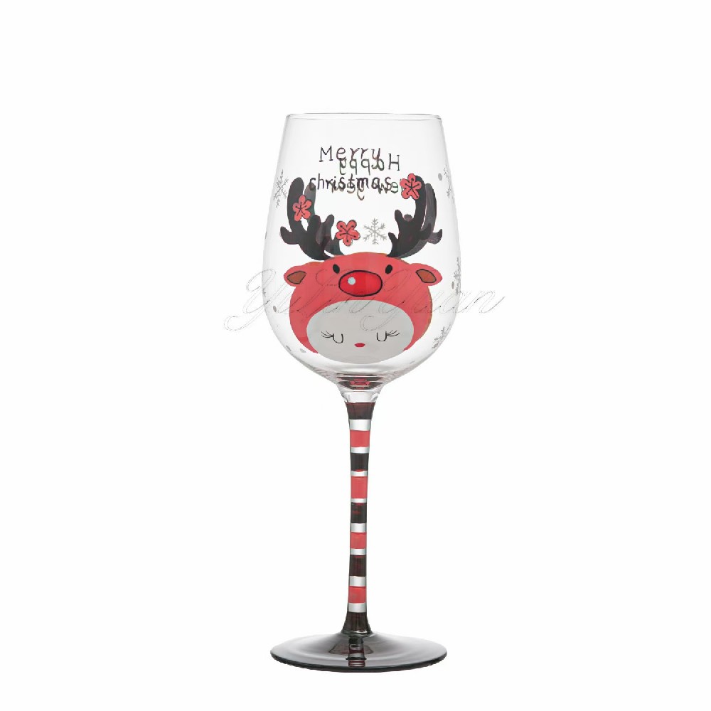 Hand painted glass goblets series