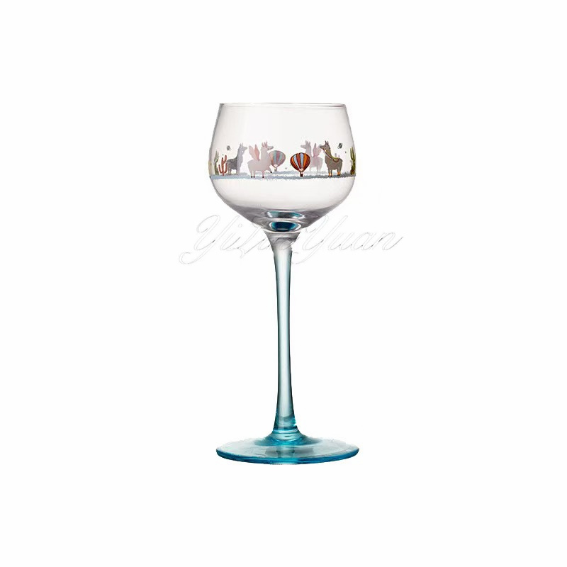 Hand painted glass goblets series